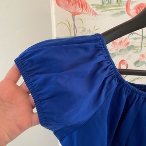 Gorgeous!! royal blue pinup couture zip top